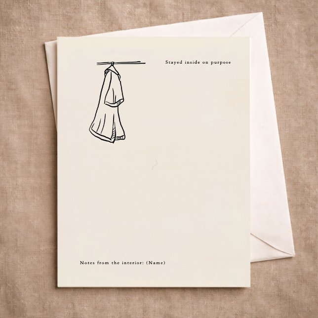 Introvert Custom Minimalist Line Art Journal Card (Creator Uploaded)