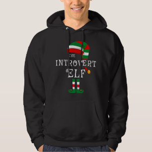 Introvert Elf Family Christmas Matching Pyjamas Xm Hoodie