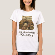 Introvert Energy Station Reading Recharge T-Shirt 