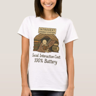 Introvert Energy Station Reading Recharge T-Shirt 