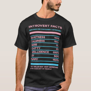 Introvert Facts Funny Witty Shy Awkward People Gi T-Shirt