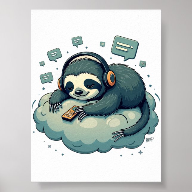 Introvert Feed Refresh Avoidance Funny Digital Det Poster (Front)