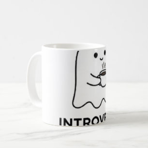 Introvert Ghost Don't Talk Before Coffee Mug