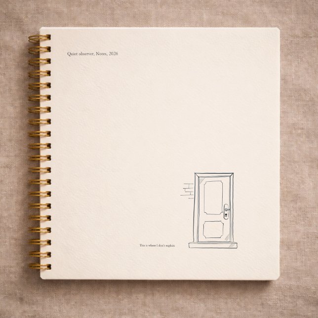 Introvert Gift Quiet Solitude Closed Door Notebook (Creator Uploaded)