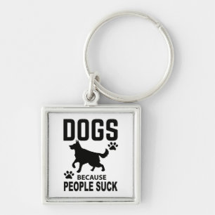 Introvert Hater Bad Attitude Dog  German Shepherd  Key Ring