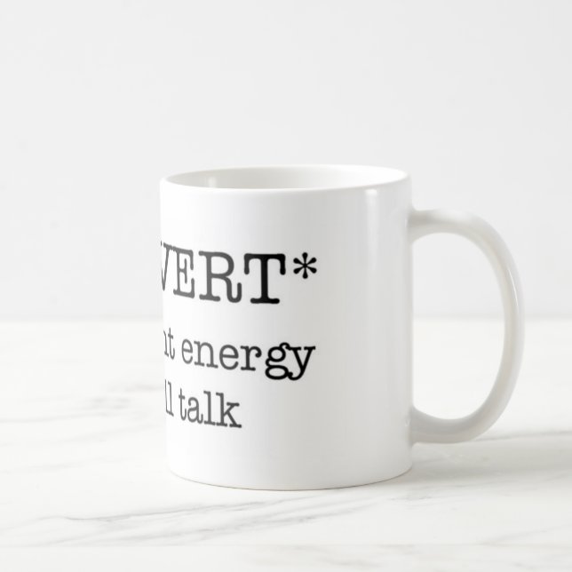 INTROVERT insufficient energy mug (Right)