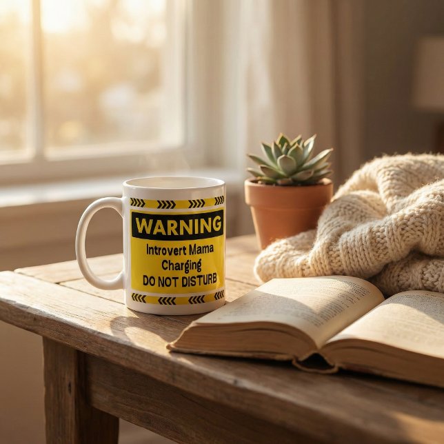 Introvert Mama Charging Funny Coffee Mug Gift (Creator Uploaded)