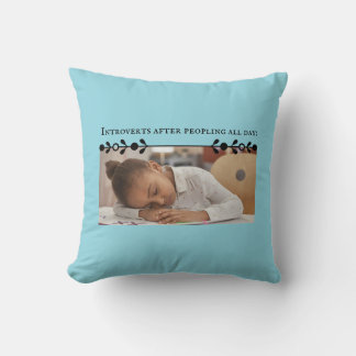 Introvert Meme Square Accent Pillow
