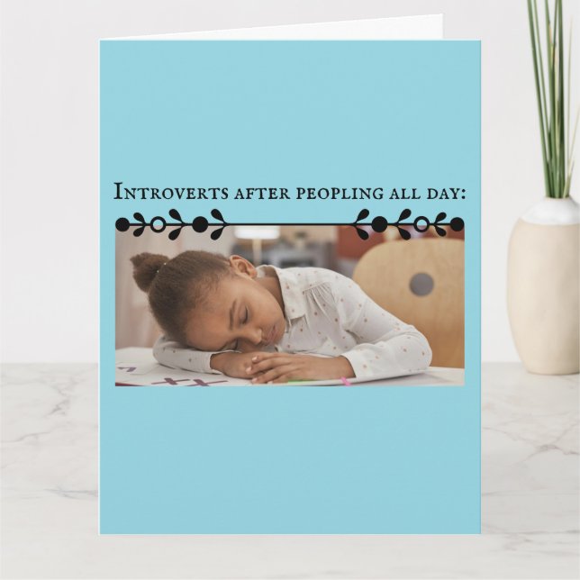 Introvert Meme Thank You Card (Front)