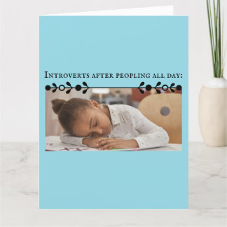 Introvert Meme Thank You Card