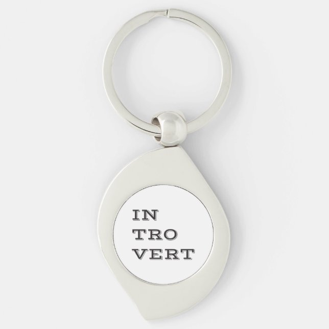 Introvert Metal Keychain (Front)