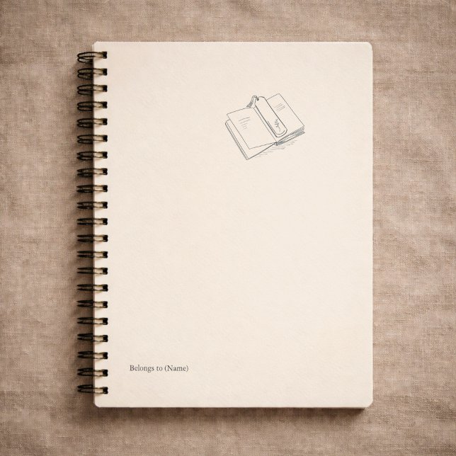 Introvert Minimalist Line Art Literary Gift Notebook (Creator Uploaded)