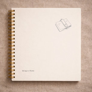 Introvert Minimalist Line Art Literary Gift Notebook