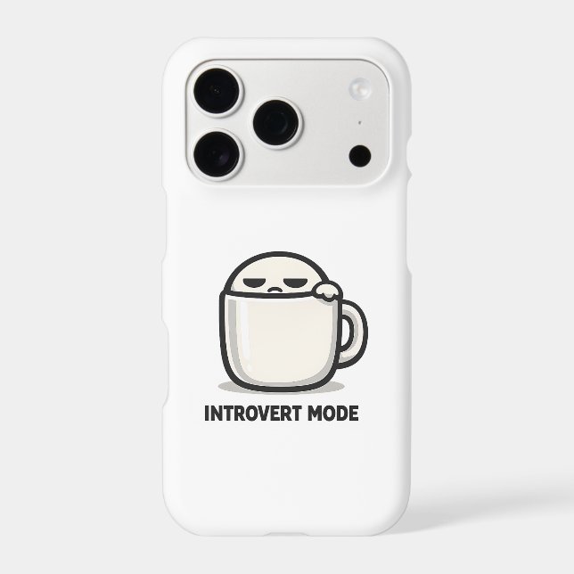 Introvert Mode On - Cute Tired Character Coffee Mu (Back)