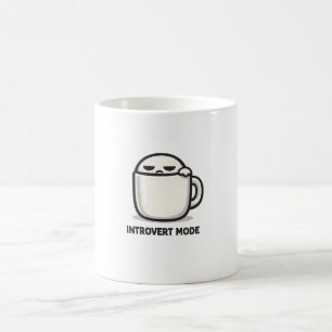 Introvert Mode On - Cute Tired Character Coffee Mu Mug