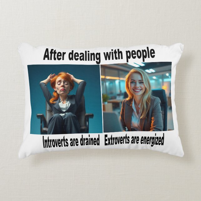 Introvert or Extrovert?   Decorative Cushion (Front)