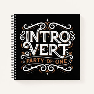 Introvert (Party of One) College-ruled Sq Notebook