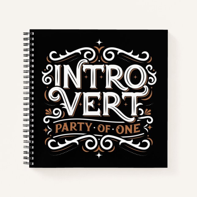 Introvert (Party of One) College-ruled Sq Notebook (Front)