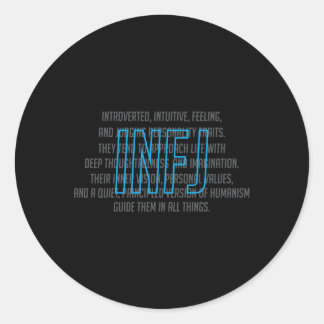 Introvert Personality Type Description Classic Round Sticker