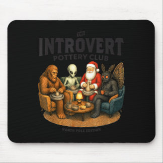 Introvert Pottery Club Funny Christmas Potter Gift Mouse Mat