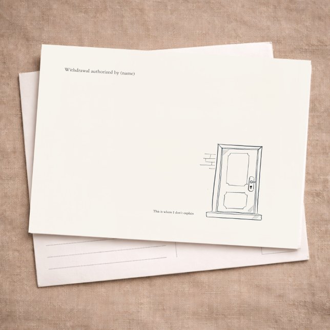 Introvert Quiet Solitude Custom Correspondence Postcard (Creator Uploaded)