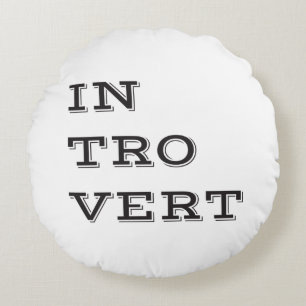 Introvert Round Pillow
