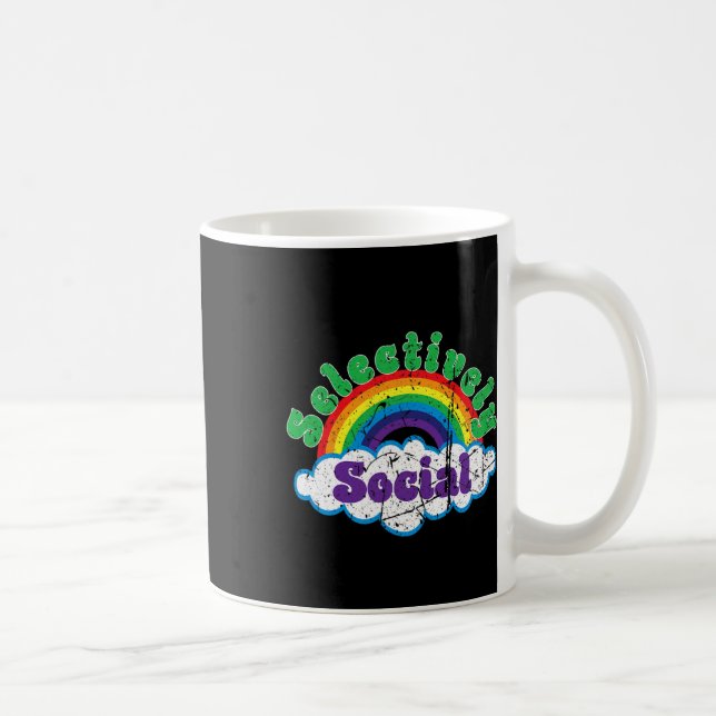 Introvert Selective Social Mental Health Awareness Coffee Mug (Right)