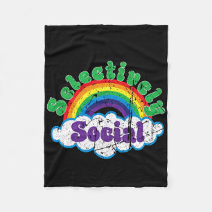Introvert Selective Social Mental Health Awareness Fleece Blanket