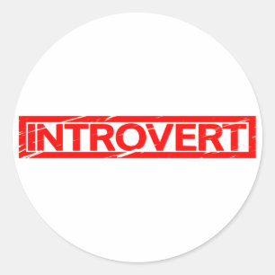 Introvert Stamp Classic Round Sticker