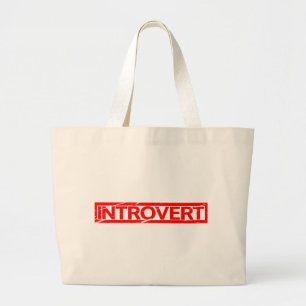 Introvert Stamp Large Tote Bag