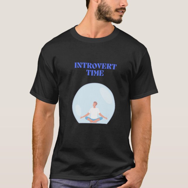 Introvert Time Calm Meditation Illustration T-Shir T-Shirt (Front)