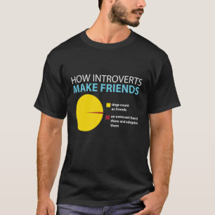 Introvert TShirt Funny Extrovert ADC Pie Chart Dog