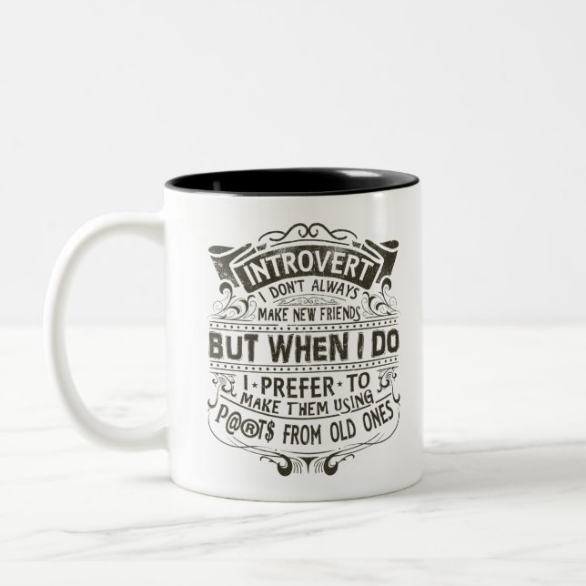 Introvert Two-Tone Coffee Mug (Left)