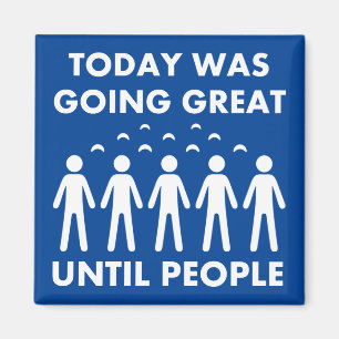 Introvert Until People Funny Fridge Magnet