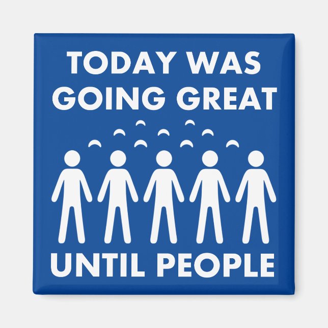 Introvert Until People Funny Fridge Magnet (Front)