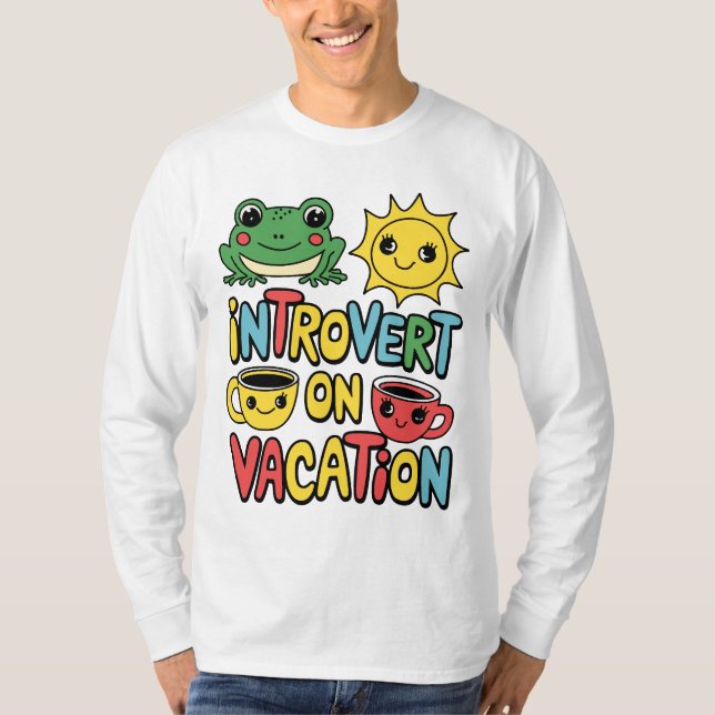 Introvert Vacation Mode Men's Short Sleeve T-Shirt (Front)