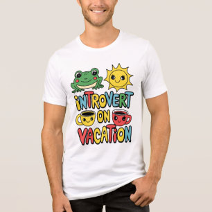 Introvert Vacation Mode Men's Short Sleeve Tri-Blend Shirt