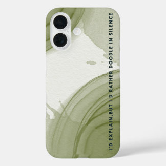Introvert watercolor doodle iPhone / iPad case
