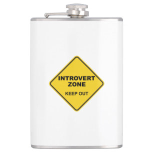 Introvert Zone Keep Out Hip Flask
