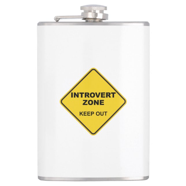 Introvert Zone Keep Out Hip Flask (Front)