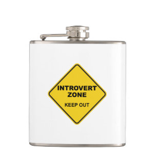 Introvert Zone Keep Out Hip Flask