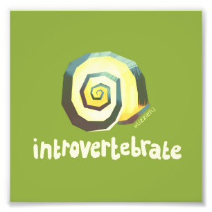 Introvertebrate snail - small art print