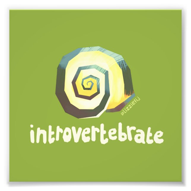 Introvertebrate snail - small art print (Front)