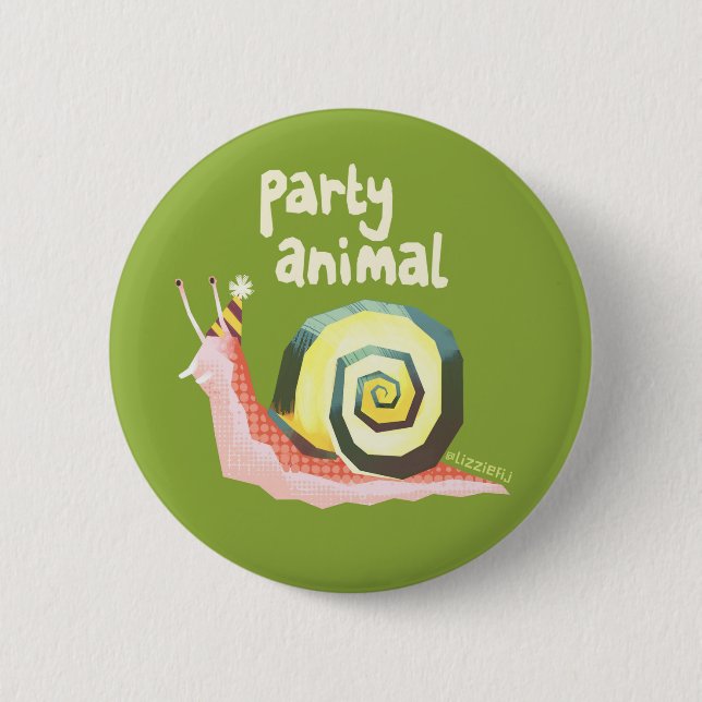 Introvertebrates green party snail badge (Front)