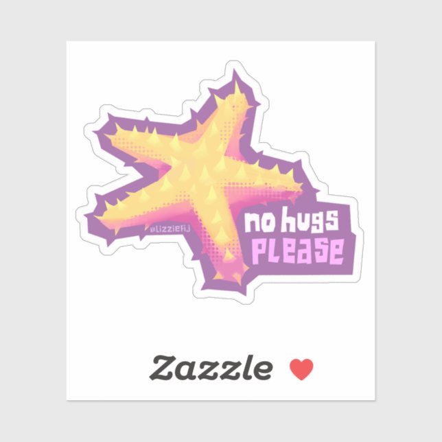 Introvertebrates starfish - small sticker (Sheet)