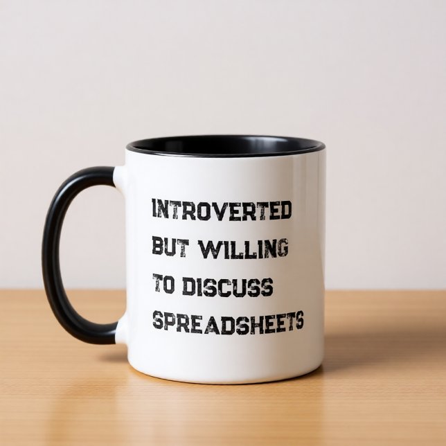 Introverted Accountant Funny Quote Coffee Mug (Creator Uploaded)