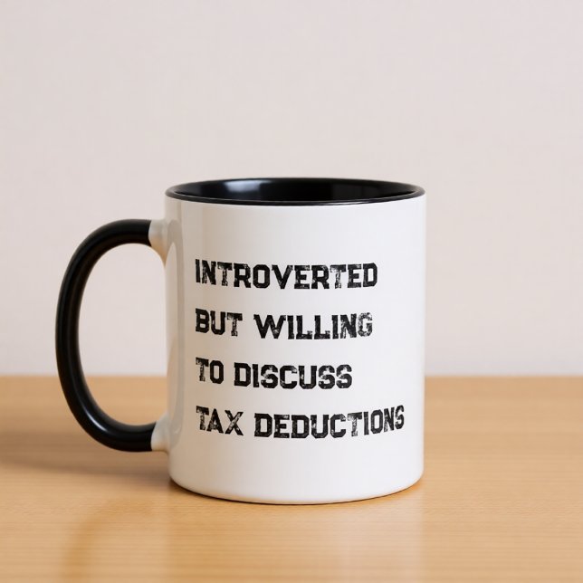 Introverted Accountant Funny Quote Coffee Mug (Creator Uploaded)