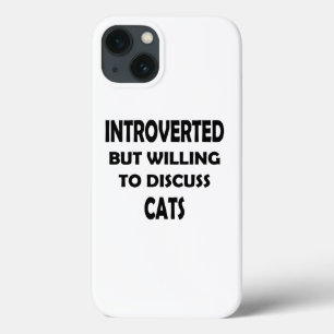 Introverted But Cats Are an Exception – Cat Design iPhone 13 Case