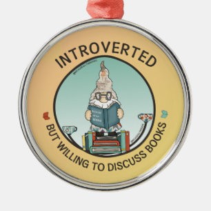 Introverted But Willing To Discuss Books Metal Tree Decoration