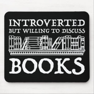 Introverted But Willing To Discuss Books Mouse Mat